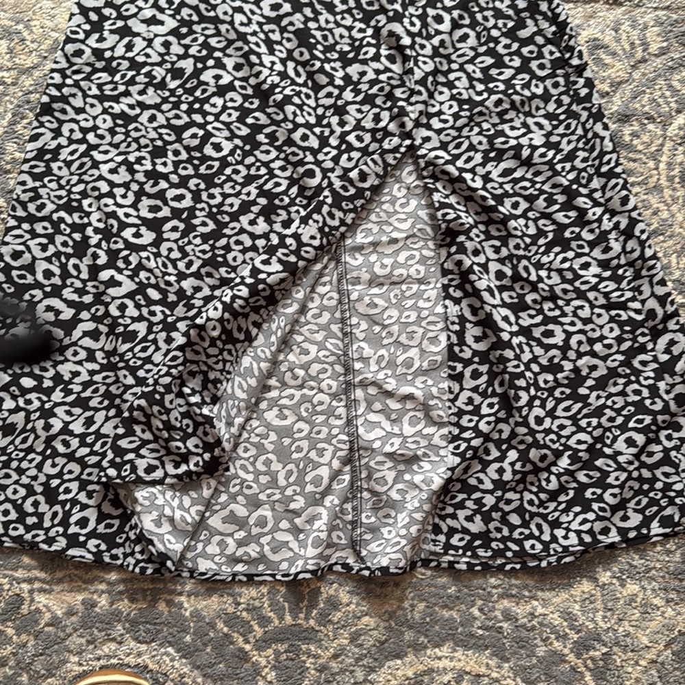 SHEIN Women's Boho  Print Thigh High Waist A Line Split Midi Skirt Size 4 - Picture 3 of 9